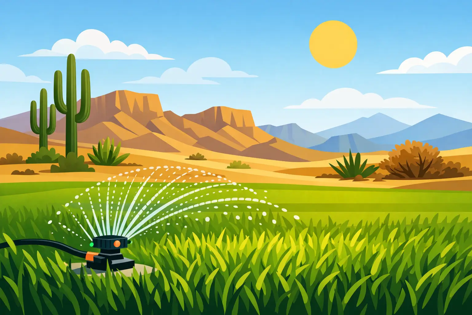 How Often to Water Grass in High Desert