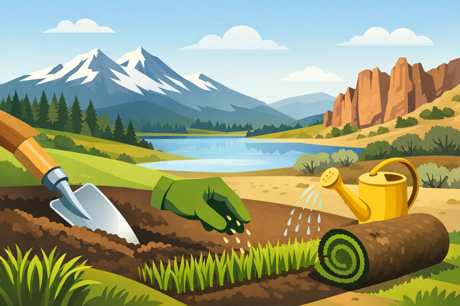 How to Plant a Lawn in Central Oregon