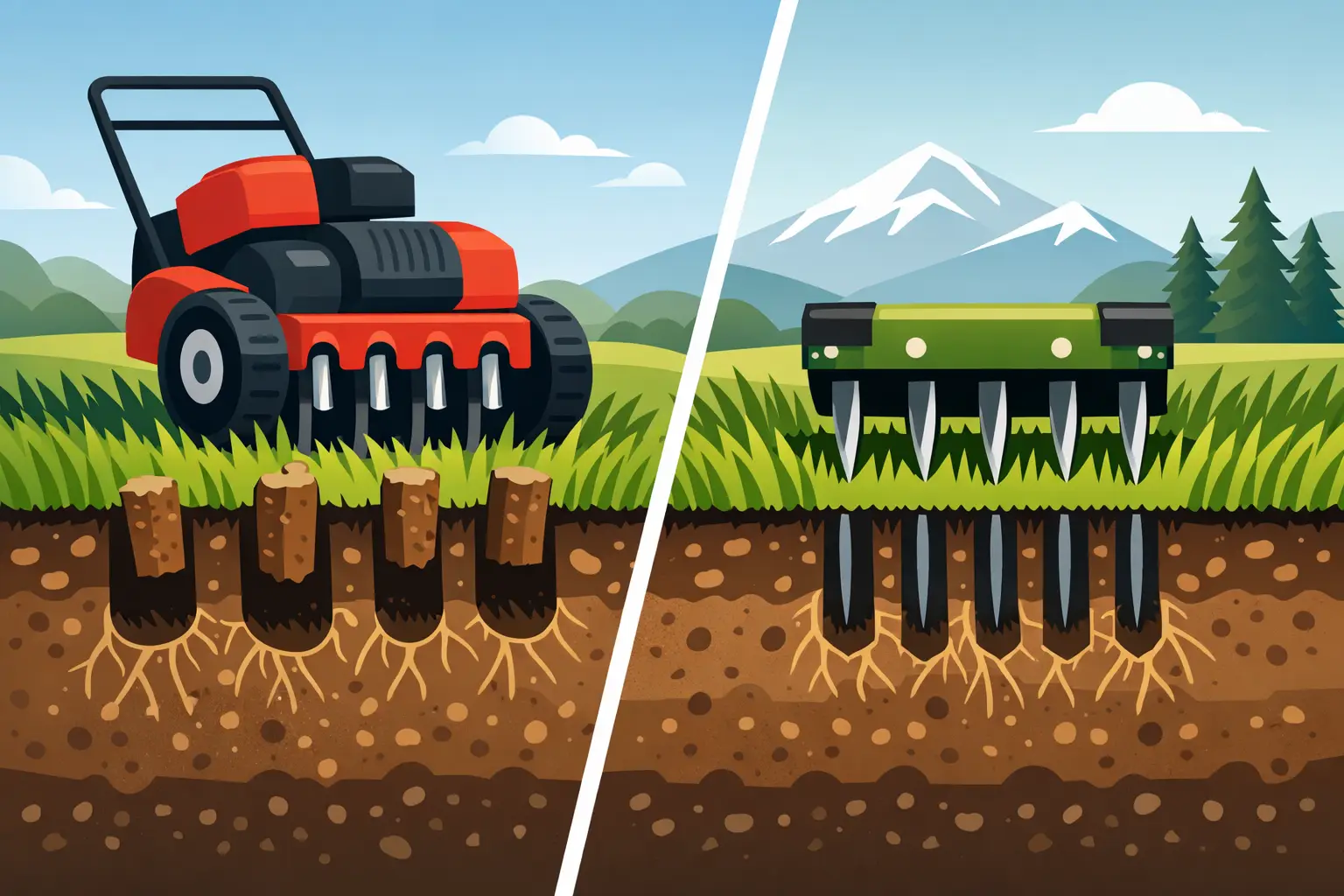 Core Aeration vs Spike Aeration for Bend Lawns