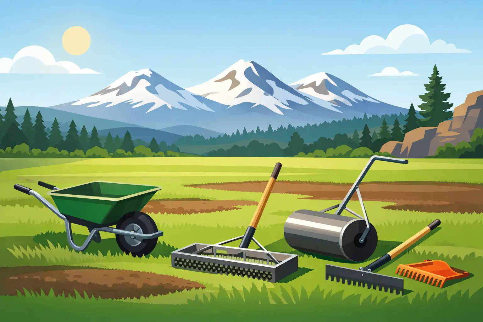 Essential Tools for Lawn Leveling in Central Oregon