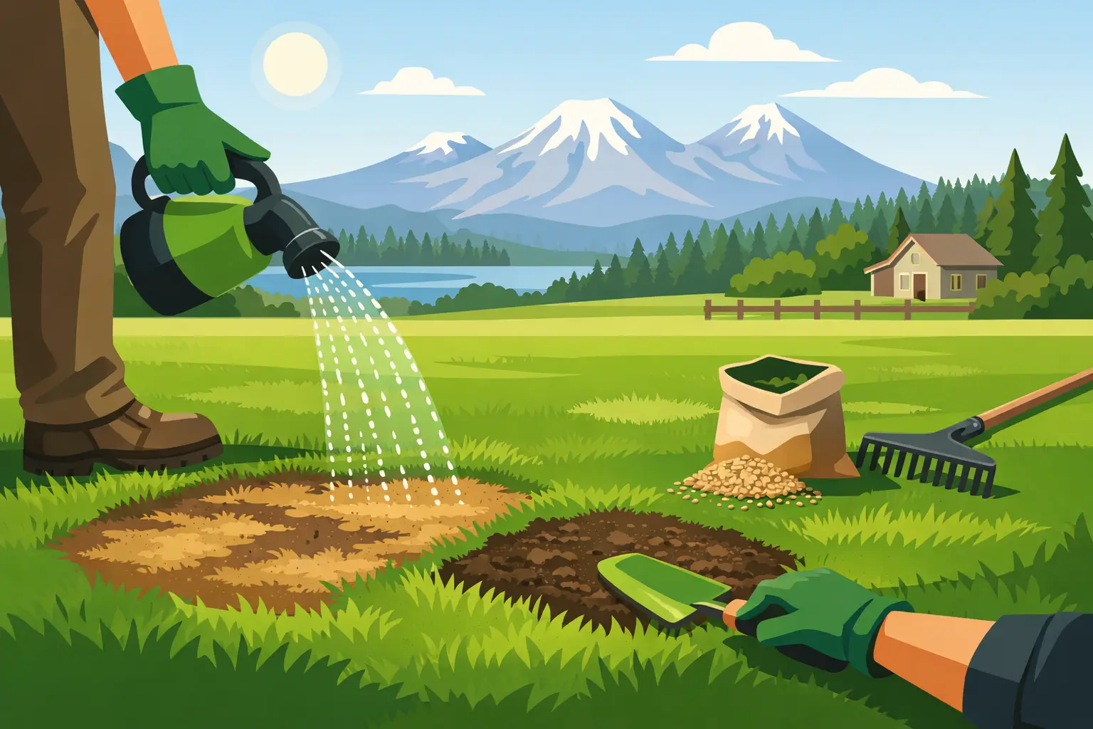 How to Fix Lawn Dry Spots in Central Oregon