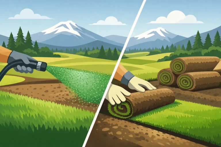 Hydroseed vs Sod Installation in Central Oregon