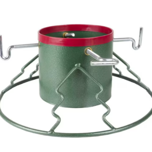 27" Red & Green Live Christmas Tree Metal Stand