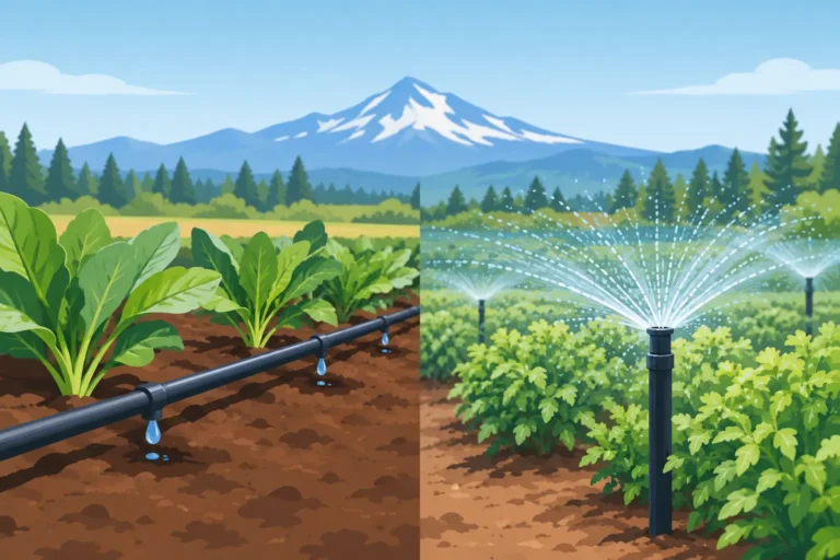 Drip Irrigation Versus Spray in Central Oregon